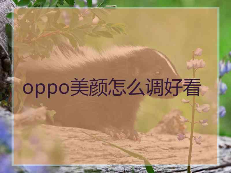 oppo美颜怎么调好看