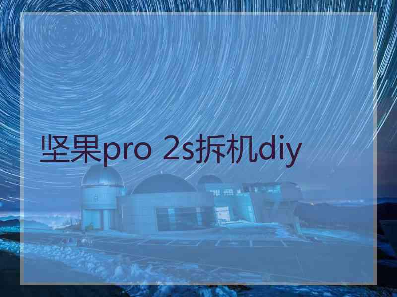 坚果pro 2s拆机diy