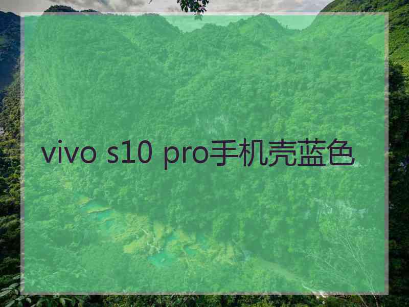 vivo s10 pro手机壳蓝色