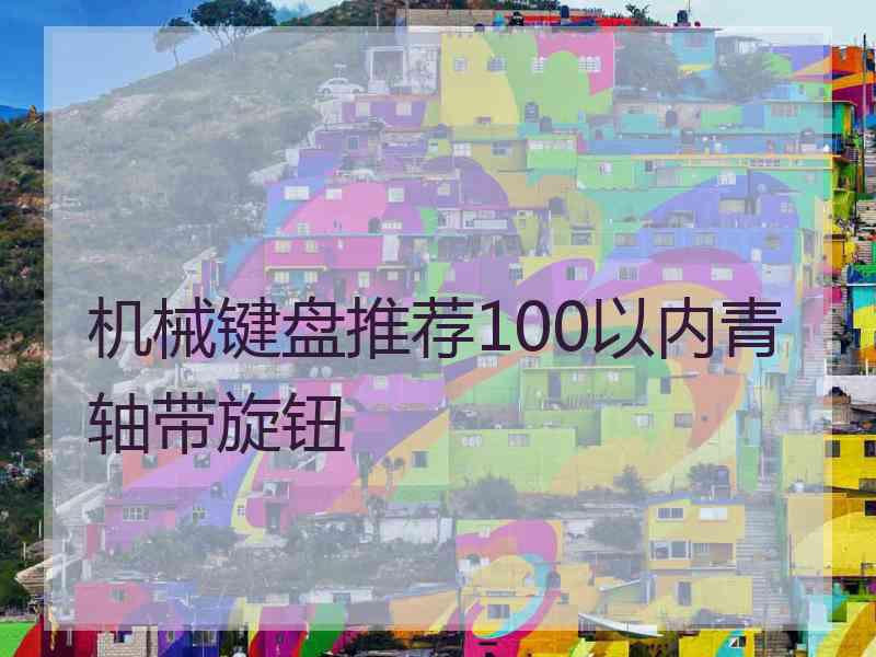 机械键盘推荐100以内青轴带旋钮