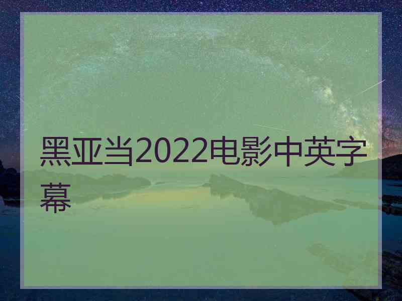 黑亚当2022电影中英字幕