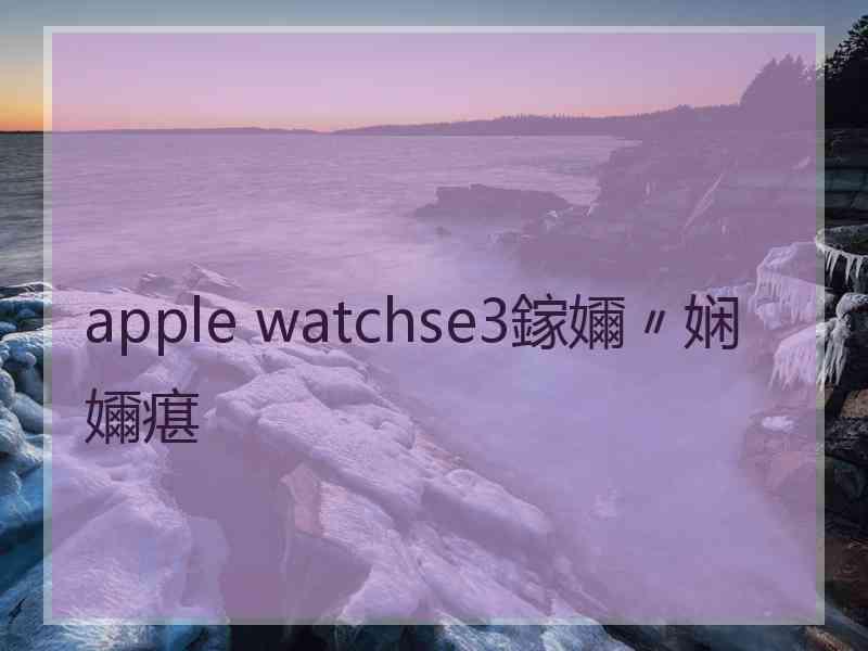 apple watchse3鎵嬭〃娴嬭瘎