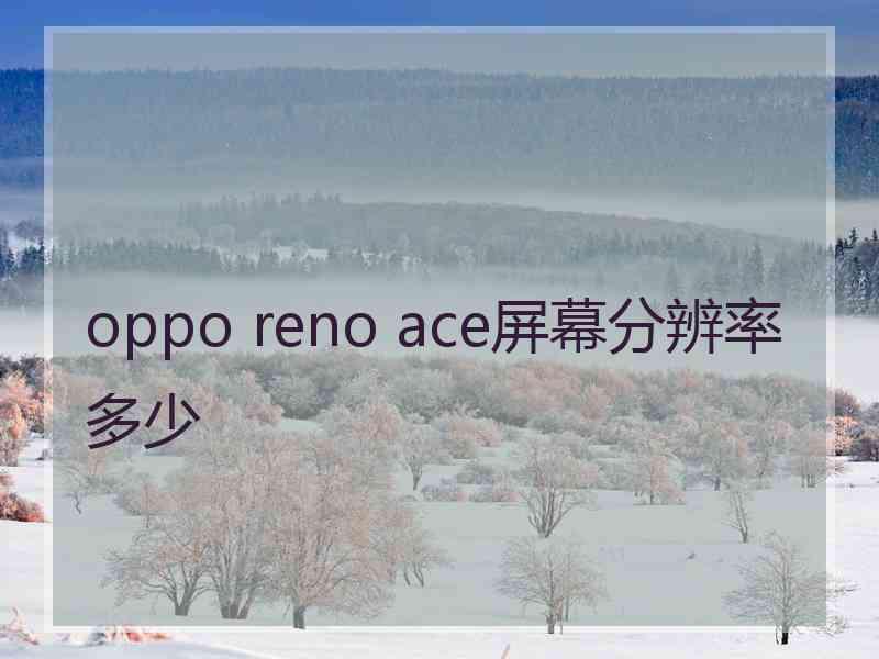 oppo reno ace屏幕分辨率多少