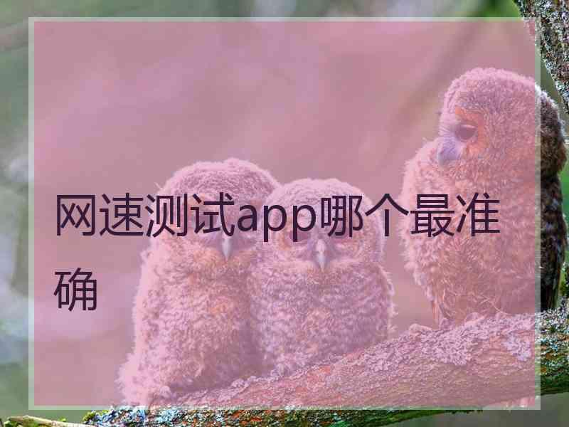 网速测试app哪个最准确