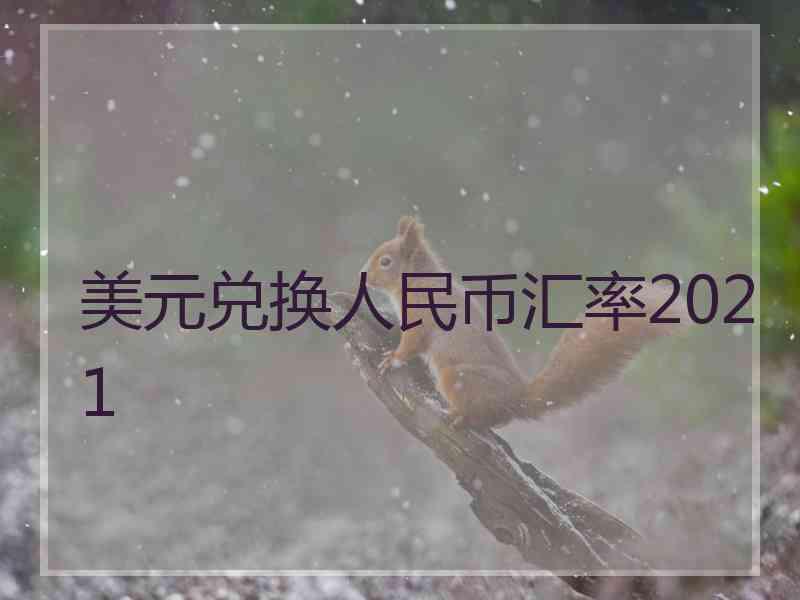 美元兑换人民币汇率2021