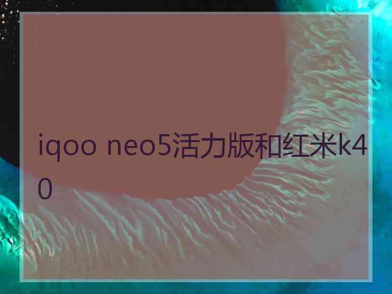 iqoo neo5活力版和红米k40