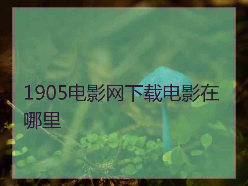 1905电影网下载电影在哪里