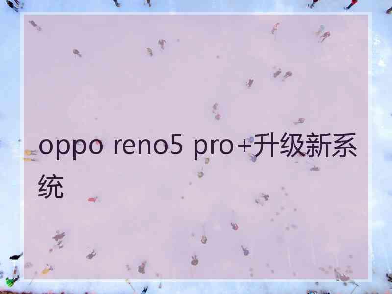 oppo reno5 pro+升级新系统