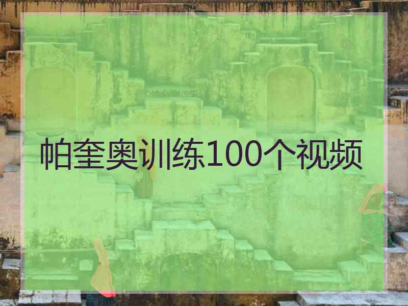 帕奎奥训练100个视频