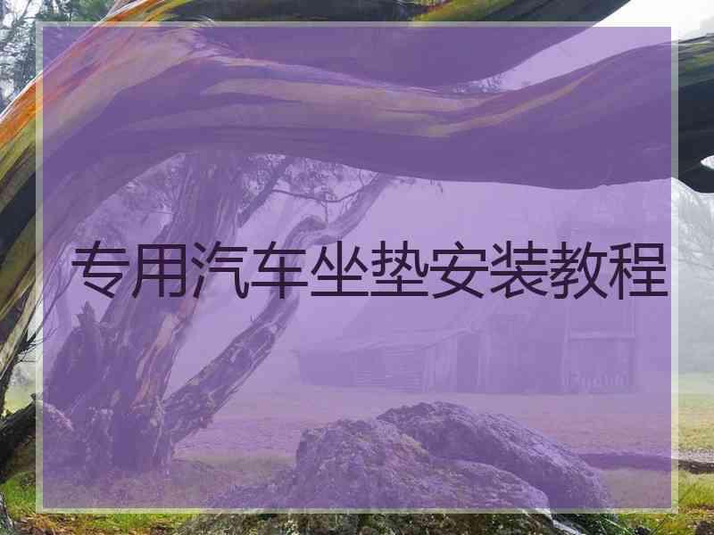 专用汽车坐垫安装教程