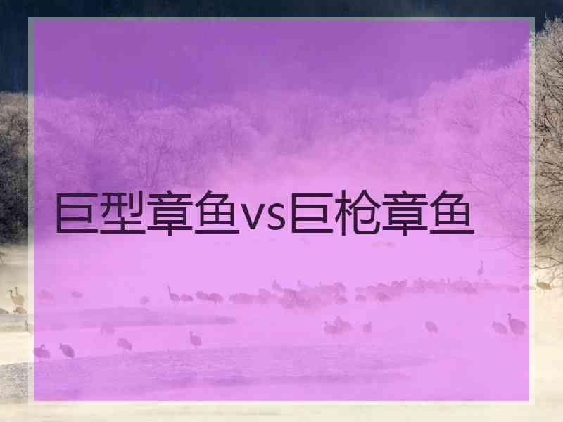 巨型章鱼vs巨枪章鱼