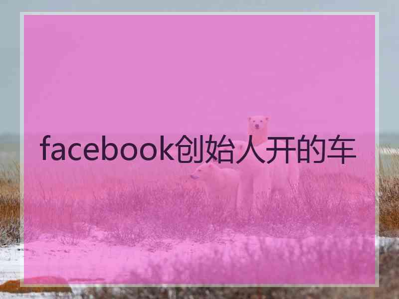 facebook创始人开的车