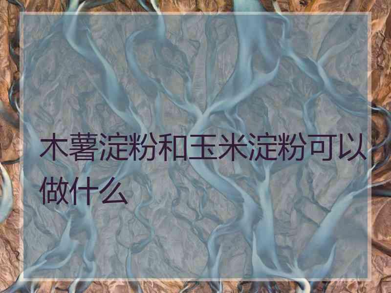 木薯淀粉和玉米淀粉可以做什么