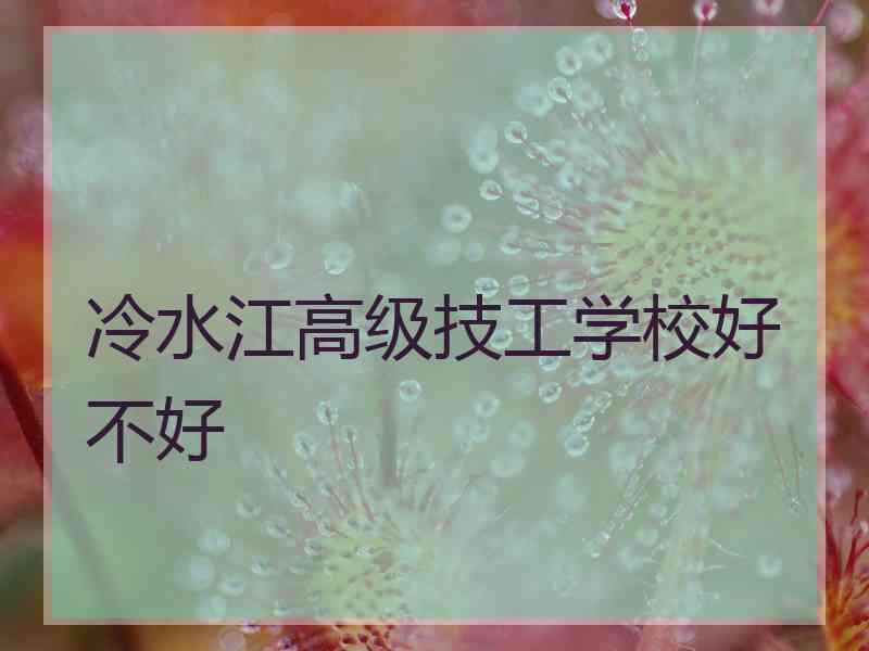 冷水江高级技工学校好不好