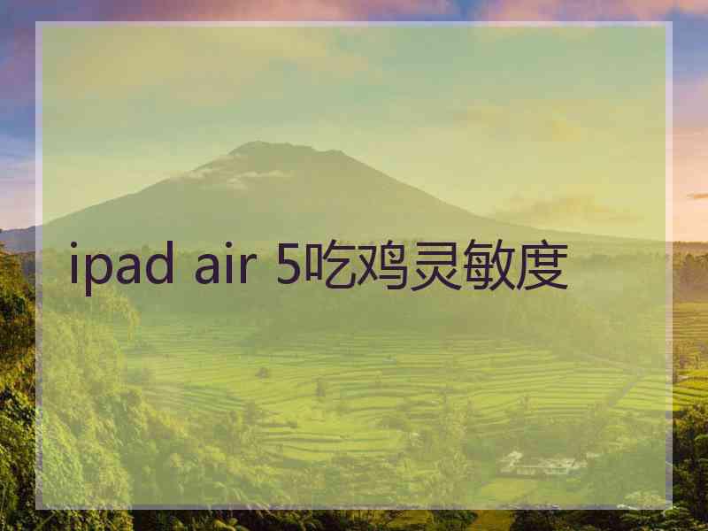 ipad air 5吃鸡灵敏度