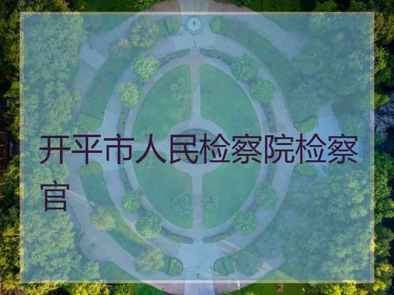 开平市人民检察院检察官