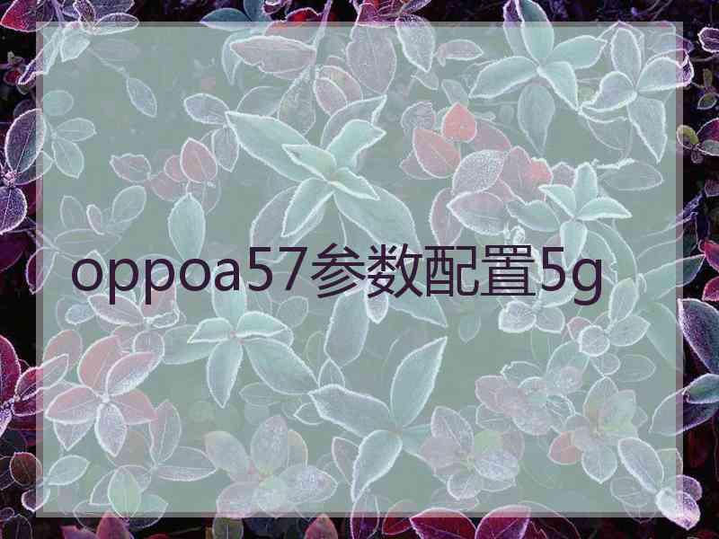 oppoa57参数配置5g