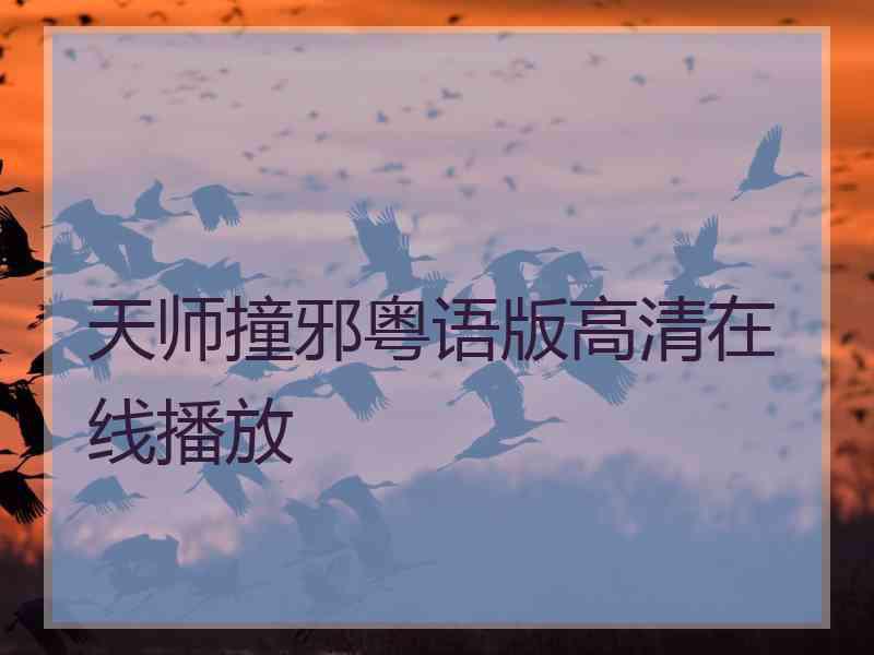 天师撞邪粤语版高清在线播放