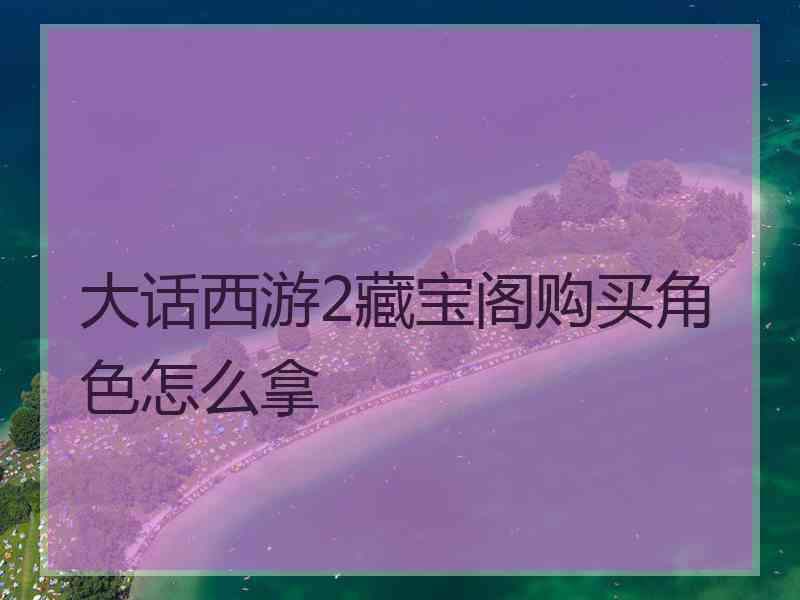 大话西游2藏宝阁购买角色怎么拿