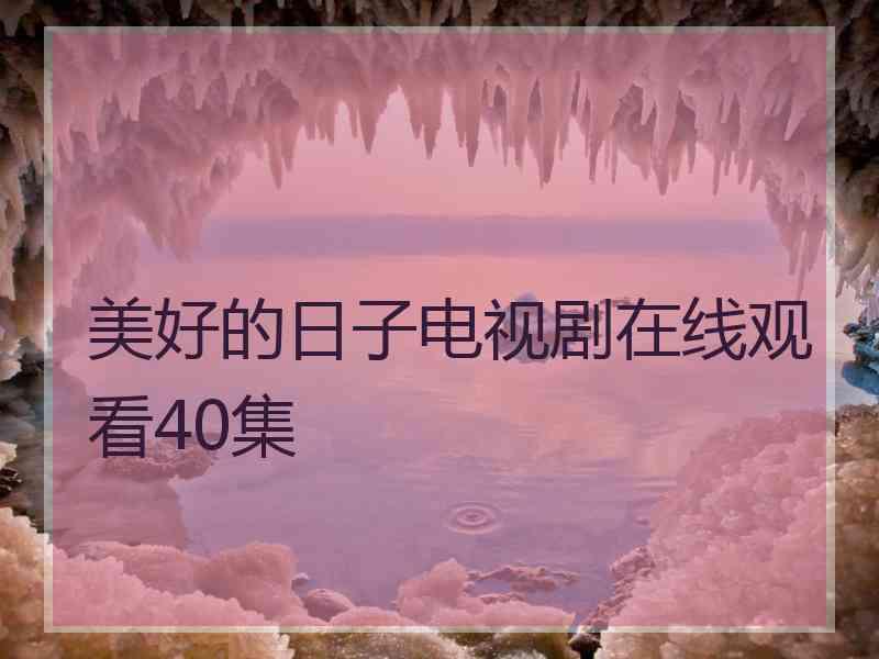 美好的日子电视剧在线观看40集