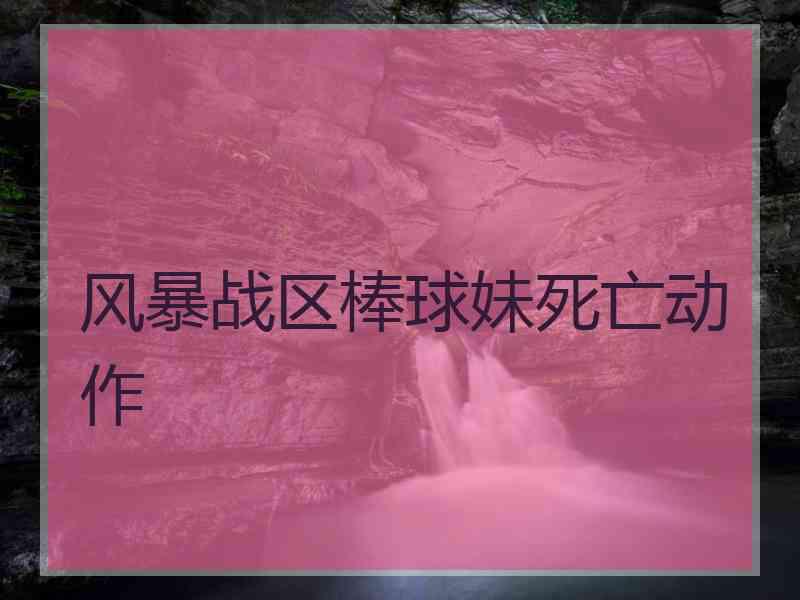 风暴战区棒球妹死亡动作