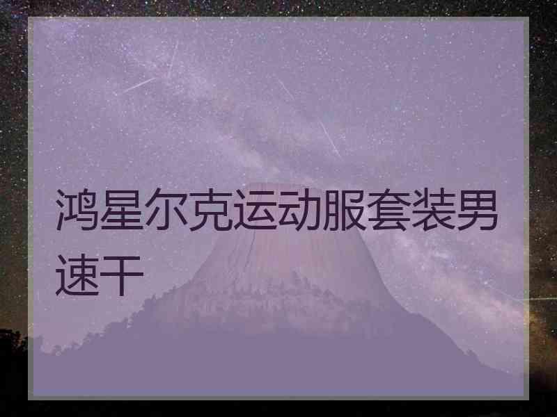 鸿星尔克运动服套装男速干