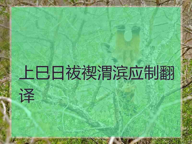 上巳日祓禊渭滨应制翻译