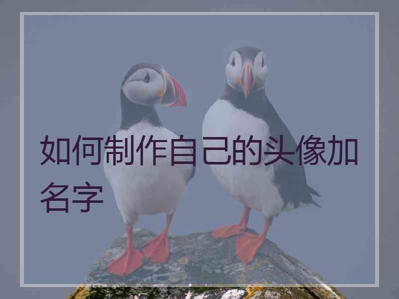 如何制作自己的头像加名字