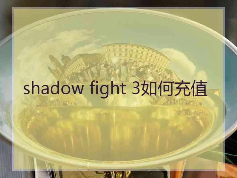 shadow fight 3如何充值