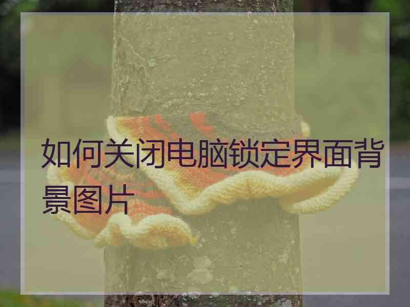 如何关闭电脑锁定界面背景图片