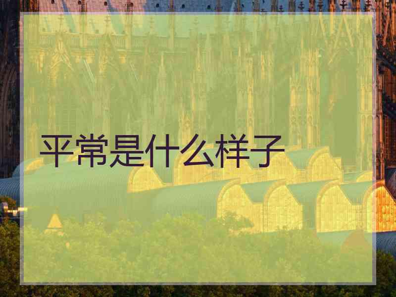 平常是什么样子