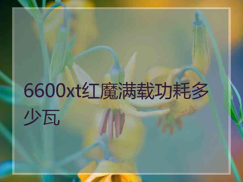 6600xt红魔满载功耗多少瓦