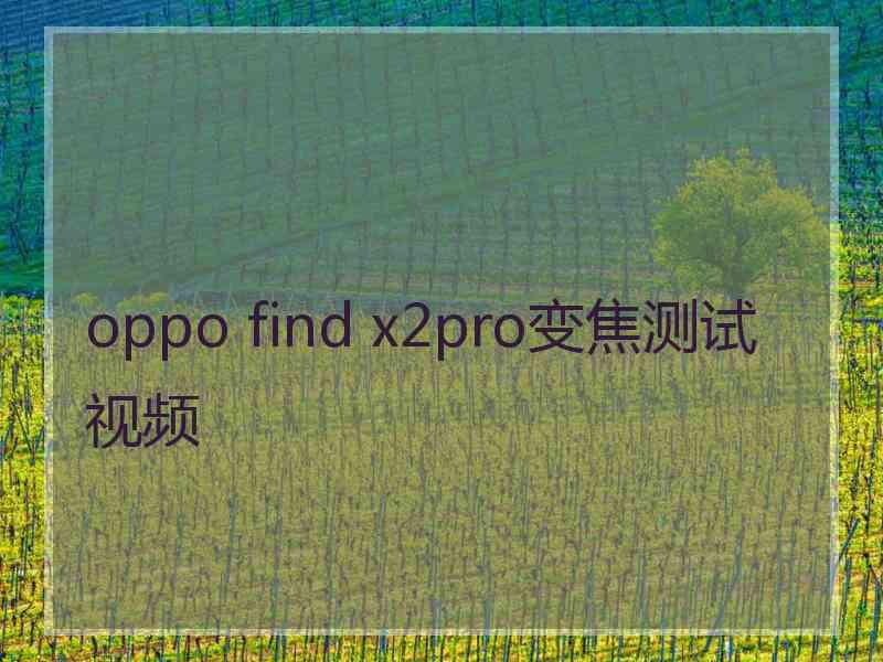 oppo find x2pro变焦测试视频