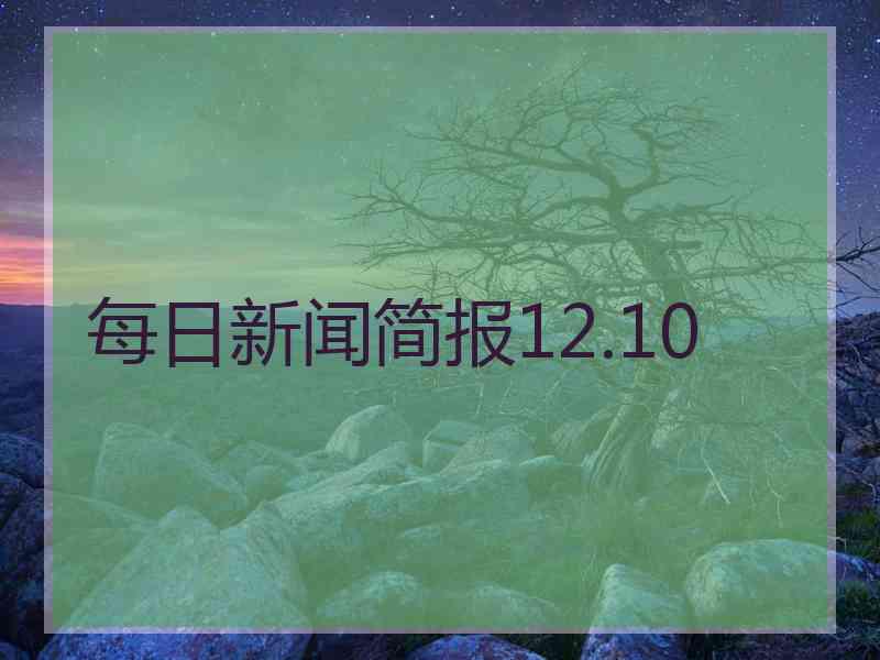 每日新闻简报12.10