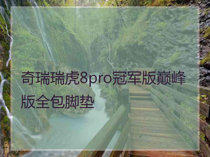 奇瑞瑞虎8pro冠军版巅峰版全包脚垫