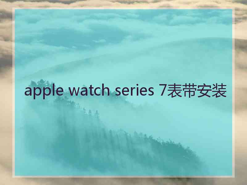 apple watch series 7表带安装