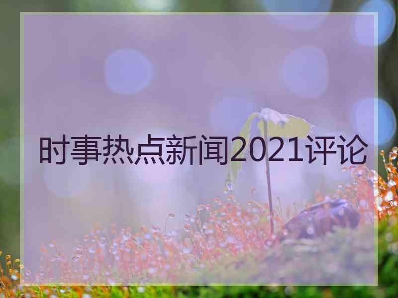 时事热点新闻2021评论