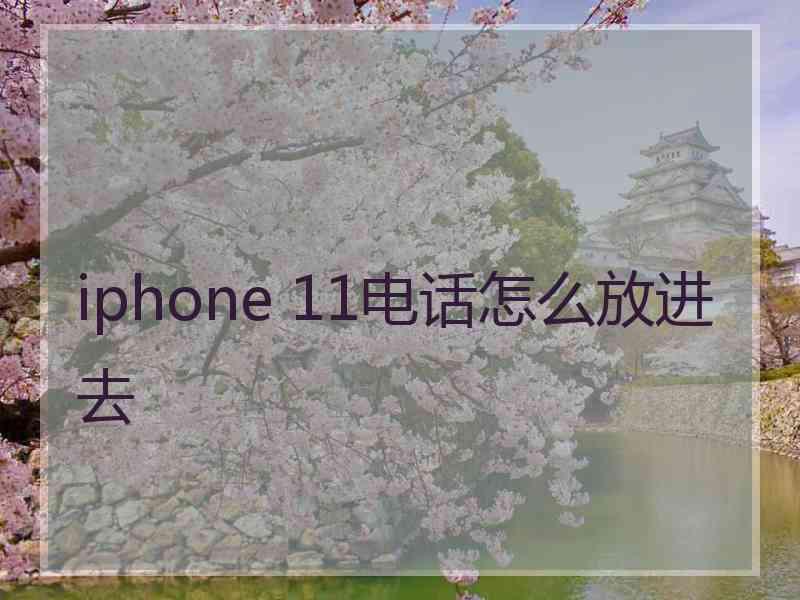 iphone 11电话怎么放进去