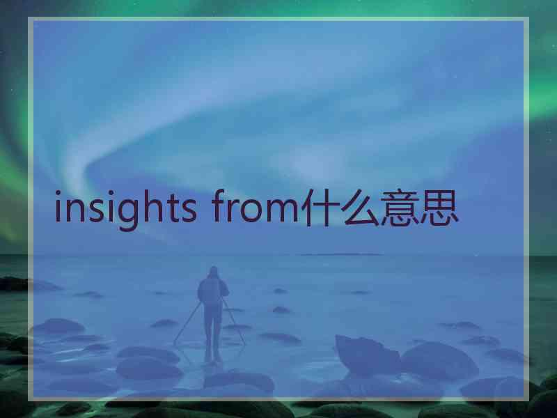 insights from什么意思