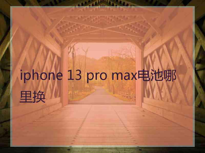 iphone 13 pro max电池哪里换