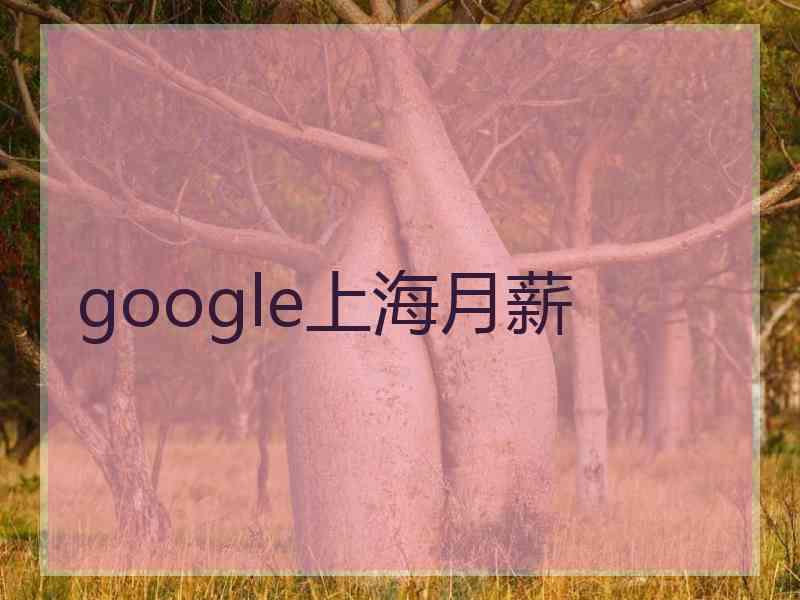google上海月薪