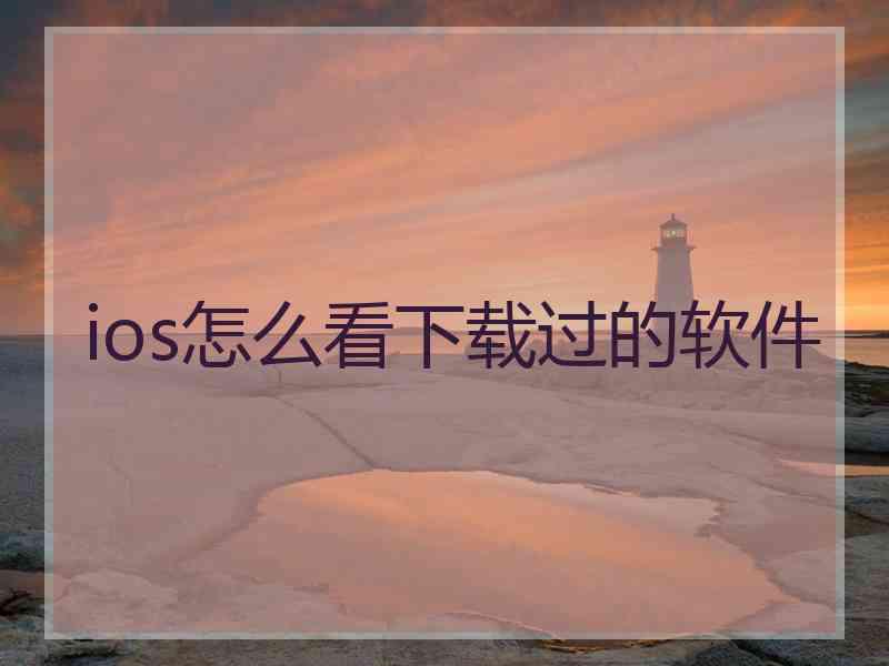 ios怎么看下载过的软件