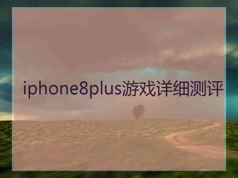 iphone8plus游戏详细测评