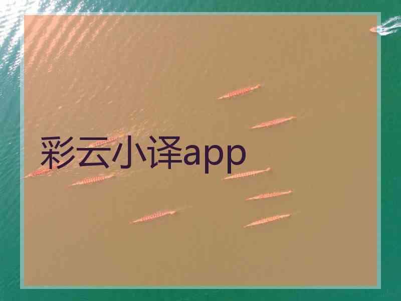 彩云小译app