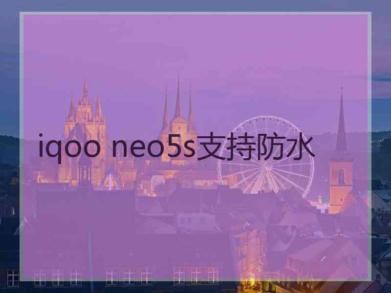 iqoo neo5s支持防水