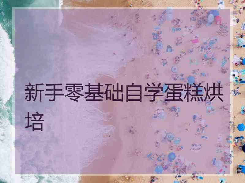 新手零基础自学蛋糕烘培