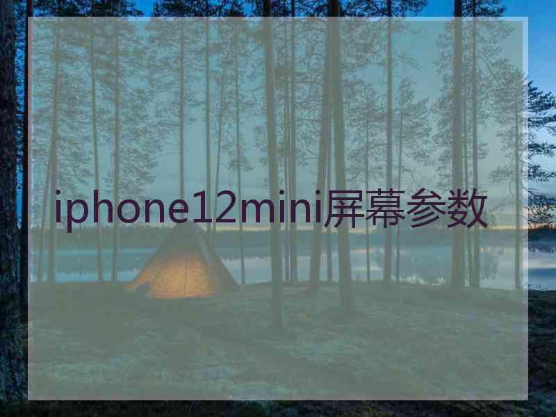 iphone12mini屏幕参数