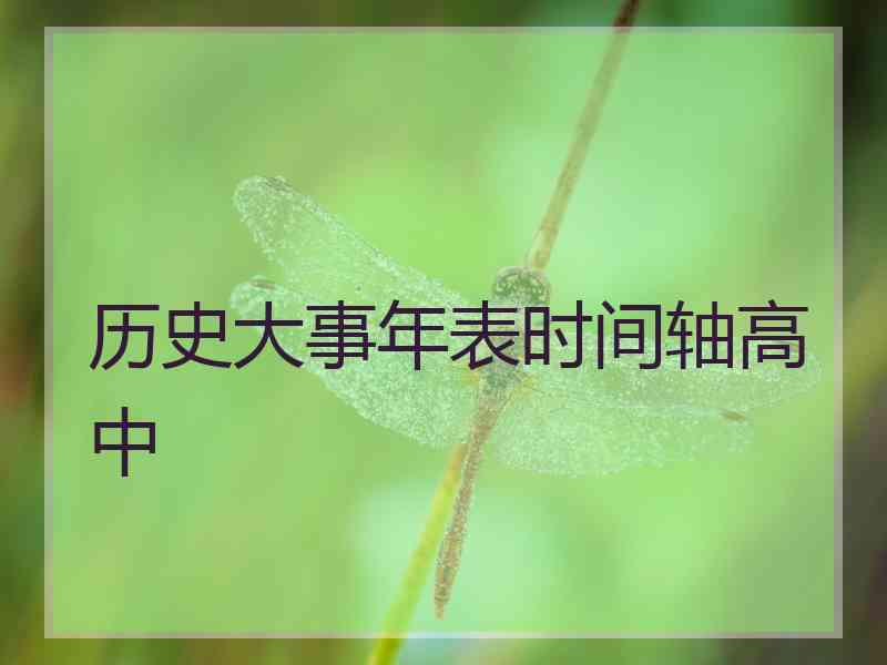 历史大事年表时间轴高中