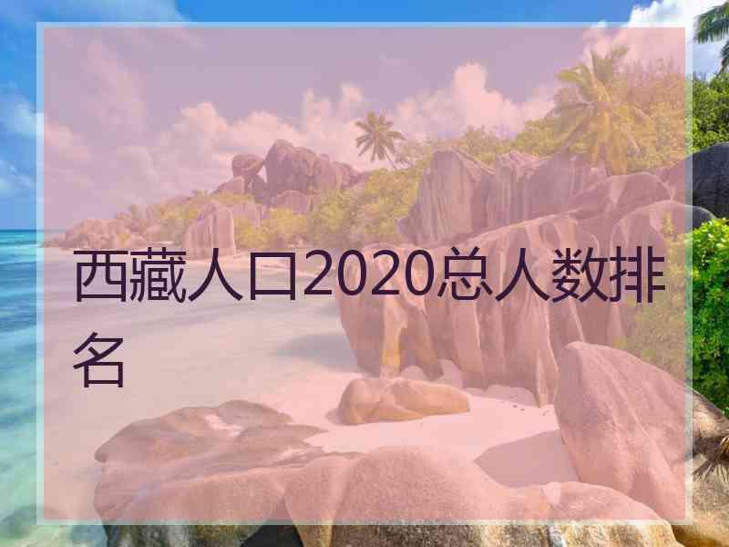 西藏人口2020总人数排名