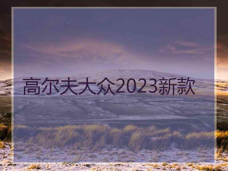 高尔夫大众2023新款